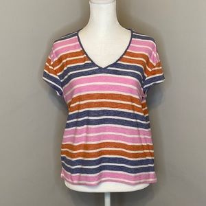 Madewell V-Neck Striped Top